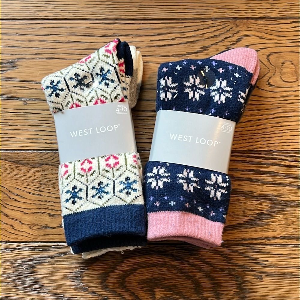 4pr-West Loop Women’s Butter Socks Size 4-10 4 Pair, NWT‎ D14